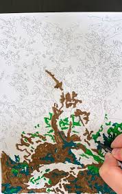 So relaxing color by number game, i can't stop playing it! A Free Downloadable Coloring Page Paint By Numbers Of My Tree Mural The Gold Hive