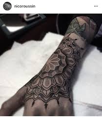 Geometric Hand Tattoo Hand Tattoos Mandala Hand Tattoos Trendy Tattoos