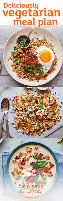 Deliciously Vegetarian Meal Plan Sainsbury S Vegetarian Meal Plan Vegetarian Recipes Healthy Tasty Vegetarian Recipes