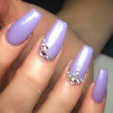 4.7 out of 5 stars 125. Purple Nails Nails With Rhinestones Spring Nails Acrylic Nails Ballerina Nails Lilac Nails Purple Acrylic Nails Purple Nails