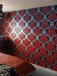 Superfresco rhea plaid grey/rose gold wallpaper. Red And Silver Wallpaper For Walls