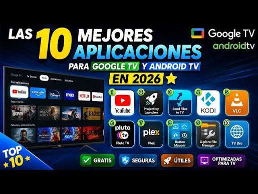 📱 Las 10 Mejores Aplicaciones para Google TV y Android TV en 2026 ⭐