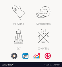 Salt Potholder And Food Drink Icons