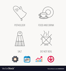 salt potholder and food drink icons