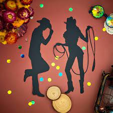These cowboy party decorations feature images of paisley bandanas, cow prints, barnyard siding, and wild horses. Buy 16 Pieces Cowboy Silhouettes Cowboy Cutouts Western Theme Party Decorations Photo Booth For Wild West Theme Birthday Baby Shower Cowboy Party Retro Parties Supplies Online In Turkey B08729q939
