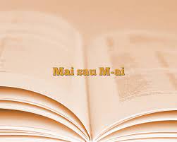 Listen to maei sai mai | soundcloud is an audio platform that lets you listen to what you love and share the sounds you create. Mai Sau M Ai AnideÈ™coalÄƒ Ro