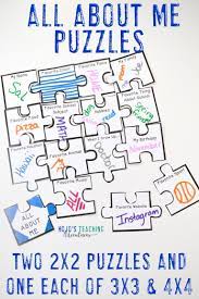 Your Students Are Going To Love These All About Me Puzzles You Get Four Puzzle Opti All About Me Activities First Day Of School Activities About Me Activities