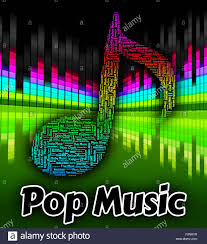 Pop Music Representing Sound Tracks And Songs Stock Photo