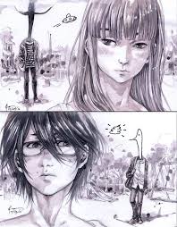 Aiko, Sachi, Punpun by Nick-Ian.deviantart.com on @DeviantArt | Oyasumi  punpun, Goodnight punpun, Manga artist