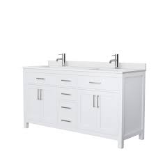 Kitchensource.com features double bath vanities from top bath vanity brands like empire and whitehaus to fulfill your style and practicality requirements. Wyndham Collection Beckett 66 Double Bathroom Vanity Set Reviews Wayfair