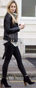 100 Badass Leather Clothes For Women Dressfitme Fall Trends Outfits Fall Outfits Women Leather Jacket Outfits