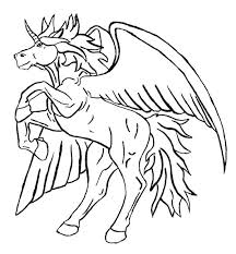 2) from the middle of the rectangle, draw one vertical and one horizontal line mark off the width and height of the picture. Unicorn Pegasus Coloring Page Kids Play Color