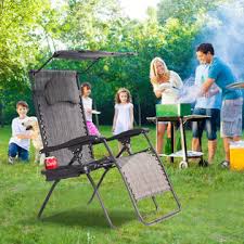 48 x 36 x 40 cm. Goplus Op3567gr Folding Recliner Zero Gravity Lounge Chair W Shade Canopy Cup Holder Gray