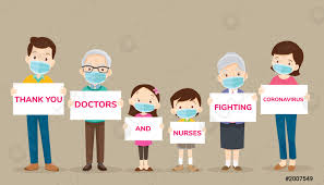 El/ la facultativo/a debe reunir una serie de conocimientos y habilidades tã©cnicas bã¡sicas que le médico de familia, saulxures sur moselotte, francia. Gran Familia Sosteniendo Pancartas Para Agradecer A Los Medicos Vector De Stock Crushpixel