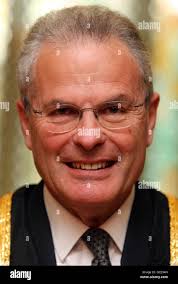 Sir John Dyson dressed ceremonial Supreme Court robes after he was sworn in  as the 12th Justice of The Supreme Court of the United Kingdom in a short  ceremony attended by all