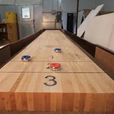 Mcclure Tables Featured In Woodworker S Journal Shuffleboard Table Shuffleboard Game Room Bar