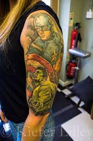 Avengers Sleeve 3 Characters Down It Looks Amazing Tatuagem Marvel Tatuagem Marvel