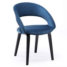 Yimiga Dining Chair Open Back Blue Mid Century Modern Arm Chairs Black Wo Dining Chairs Midcentury Modern Dining Chairs Mid Century Upholstered Dining Chair