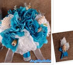 It is so difficult to decide which one to choose, because bouquets have so many colors, textures, styles and designs. Seashell Wedding Bouquet Boutonniere For Beach Wedding Turquoise White Silver Buy Online In Bahamas At Bahamas Desertcart Com Productid 26370039