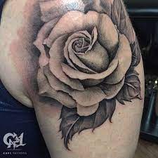 Grey and black rose carved on the shoulder is a token of devotion and commitment that this guy has for his beloved. 31 Black And Grey Rose Tattoo Images Cool Tattoo Style