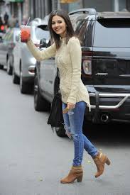 It's just something they're born with. Victoria Justice In Ripped Jeans Out In Brooklyn November 2014 Celebmafia