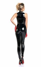 One size fits most (size chart). Patrice Catanzaro Angelica Lack Catsuit Andersartig