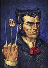 Wolverine Painted In The Style Of Van Gogh By Laura Martin Wolverine Art Art Parody High School Art Projects