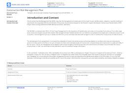 What are the common risk involved? Construction Risk Management Plan Example Free To Use And Editable