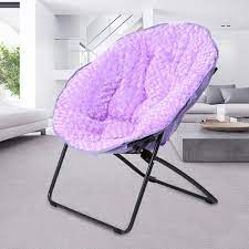 purple folding chair moon chair sun chair lunch break lazy chair folding chair chaise longue fabric sofa chair rou fabric sofa round chair moon chair