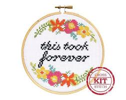 This entails carefully counting out stitches to make the shapes. This Took Forever Diy Cross Stitch Kit Etsy Cross Stitch Patterns Counted Cross Stitch Cross Stitch Kits