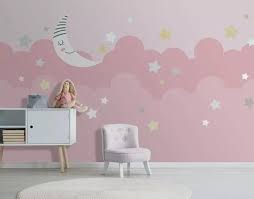 If your kids are jurassic park fans we'd. Pink Clouds Background Wallpaper For Nursery Bedroom Baby Moon And Star Wall Mural For Baby Girls Room Wall Paper Decal Baby Room Decor Baby Girl Room Girl Room