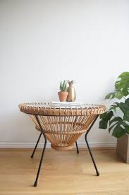 Mid Century 60 39 S 70 39 S Franco Albini Round Wicker Glass Coffee Table Bamboo Coffee Table Home Coffee Tables Coffee Table