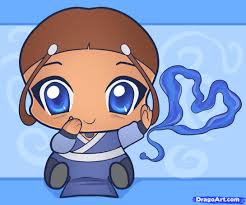 Three wallpapers of katara from the katara and the pirate's silver comic is straight behind her. Chibi Katara 1089x906 Wallpaper Teahub Io