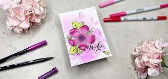 The focus of this video is a trick for lining up layering stamp sets. Make Cards Using Stamps Tombow