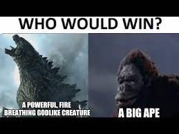 Kong as these mythic adversaries meet in a spectacular battle for the ages, with the fate of the world hanging in the balance. Godzilla Vs Kong Memes Youtube