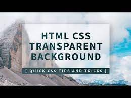 Css Transparent Div Background Quick Css Tips And Tricks Youtube