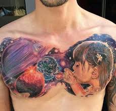 Egmbgm 6 sheets realistic wolf temporary tattoos for women men dreamcatcher wolves starry sky galaxy tribal coyotes tattoos temporary paper black dream catcher feather fake tatoos sticker paper forest. Find Out The Space Theme Tattoo Meaning Tattooswin