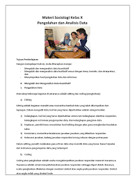 Maybe you would like to learn more about one of these? Materi Sosiologi Kelas X Bab 6 1 Pengolahan Dan Analisis Data