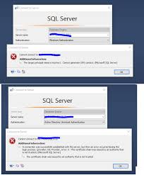 The Certificate Chain Was Issued By An Authority That Is Not Trusted Database Administrators Stack Exchange