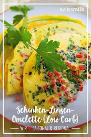 schinken linsen omelette low carb rezept swissmilk rezept linsengerichte rezepte low carb rezepte