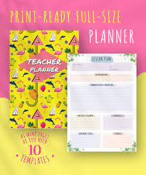 Surround your picture with words and phrases that Download Printable Teacher Planner Floral Style Pdf