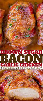 Brown sugar fried chicken recipes. Bacon Brown Sugar Garlic Chicken Dinner Then Dessert