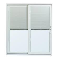 The decorative double entry door measures 64x80 and has an elegant, modern look. Reviews For Andersen 70 1 2 In X79 1 2 In 200 Series White Left Hand Perma Shield Gliding Patio Door With Built In Blinds And White Hardware Psbbglwh The Home Depot