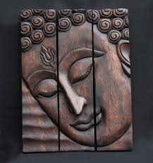 Hand Carved Wood The Buddha S Face A Wall Art Hanging Panels Home Decoration The Budd Carved Wood Wall Art Buddha Wall Art Art Gallery Wall