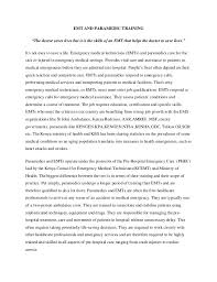 Enclosed are the application you requested and a list of admission requirements for paramedic school. Emt And Paramedic Training