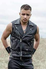 Handsome Guy In Leather Leather Jeans Men Leather Jacket Men Mens Leather Pants
