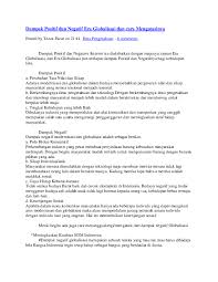 Dampak dari globalisasi pun sering kita lihat pada bidang iptek. Doc Dampak Positif Dan Negatif Era Globalisasi Dan Cara Mengatasinya Farhan Rosyada Academia Edu