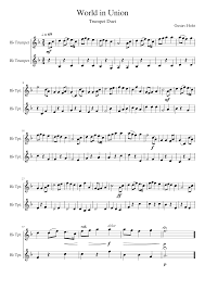 June 1st to march 31st 2021: World In Union Sheet Music For Trumpet In B Flat Brass Duet Musescore Com