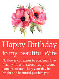 Your wife is the person you choose to be with until death do you part. Pretty Champagne Flowers Presents To My Wife Colourful Birthday Greeting Card Greeting Cards Invitations Home Garden