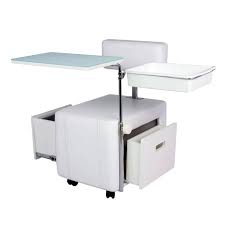 Glammar Peyton Portable Manicure Nail Table White Is Great For Any Salon Whether You Use It Once A Day Manicure Table Portable Manicure Table Mobile Nail Salon